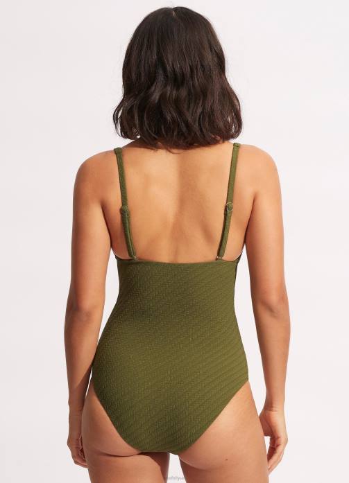 Willow One Piece Avocado Seafolly Women Swimwear JRJZ57