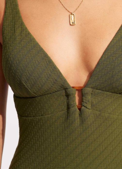 Willow One Piece Avocado Seafolly Women Swimwear JRJZ57