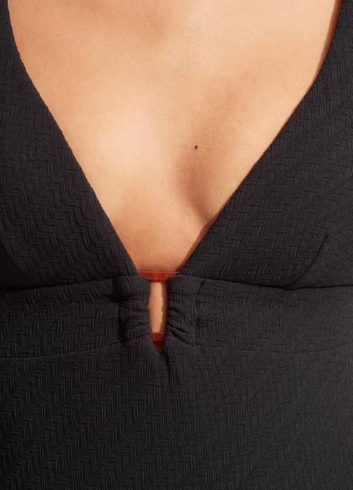 Willow One Piece Black Seafolly Women Swimwear JRJZ53