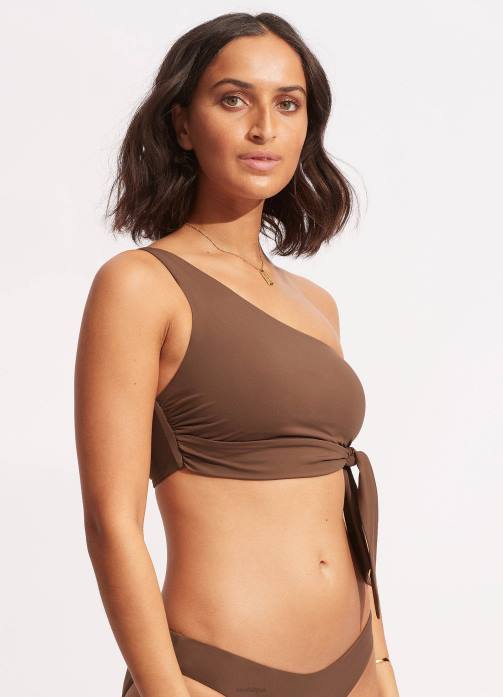 Collective One Shoulder Top Tiramisu Seafolly Women Swimwear JRJZ580