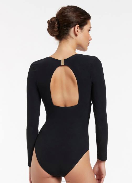 Jetset Plunge Surf Suit Black Seafolly Women Swimwear JRJZ108