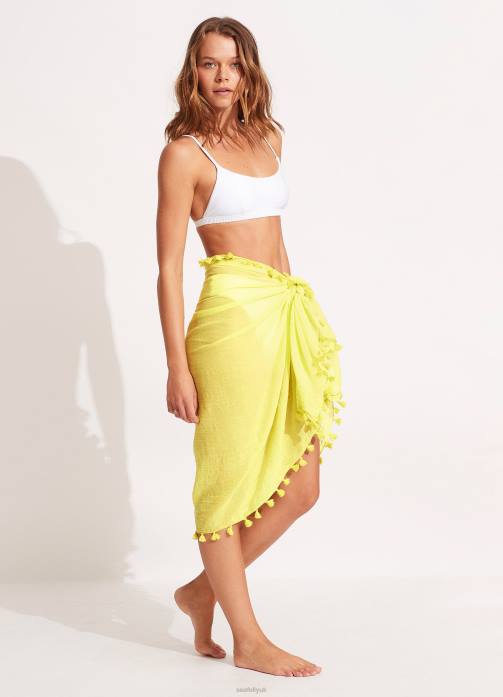 Cotton Gauze Sarong Celery Seafolly Women Swimwear JRJZ727