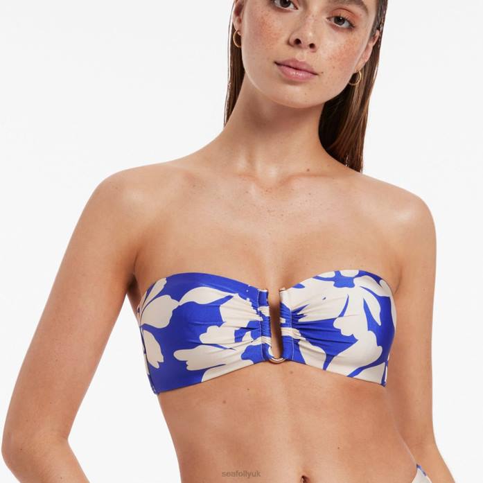 Emporio Bandeau Top Sapphire Seafolly Women Swimwear JRJZ380