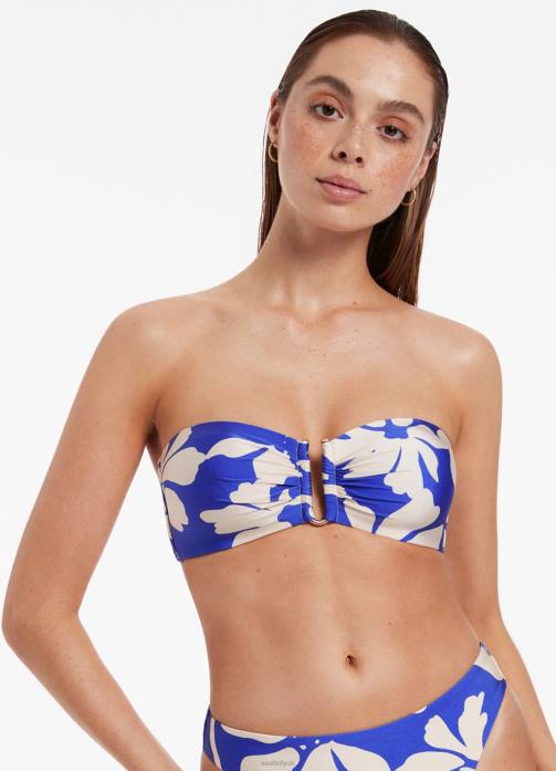 Emporio Bandeau Top Sapphire Seafolly Women Swimwear JRJZ380
