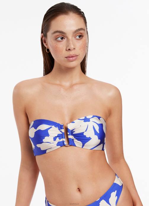 Emporio Bandeau Top Sapphire Seafolly Women Swimwear JRJZ380