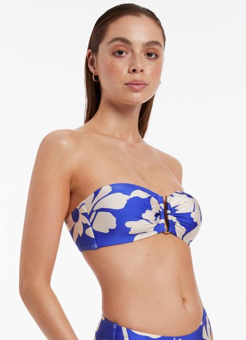 Emporio Bandeau Top Sapphire Seafolly Women Swimwear JRJZ380