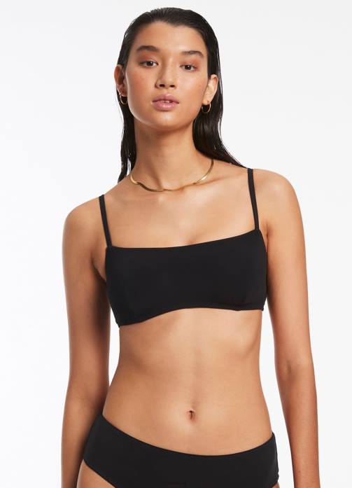 JetsetPull On Tank Top Black Seafolly Women Swimwear JRJZ298