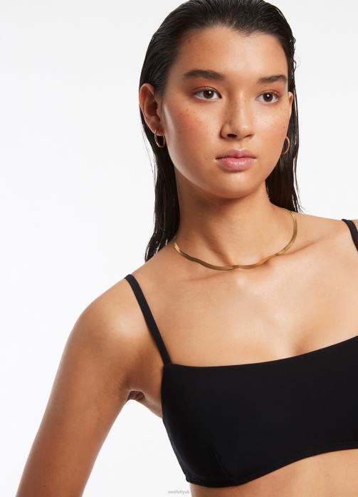 JetsetPull On Tank Top Black Seafolly Women Swimwear JRJZ298