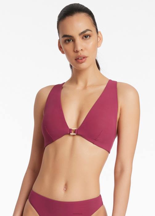 Jetset Halter Tie Top Orchid Seafolly Women Swimwear JRJZ607