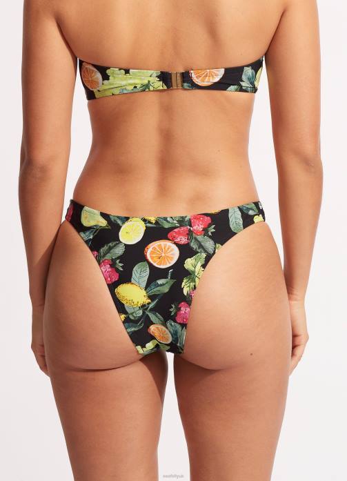 Lemoncello High Cut Rio Black Seafolly Women Swimwear JRJZ584