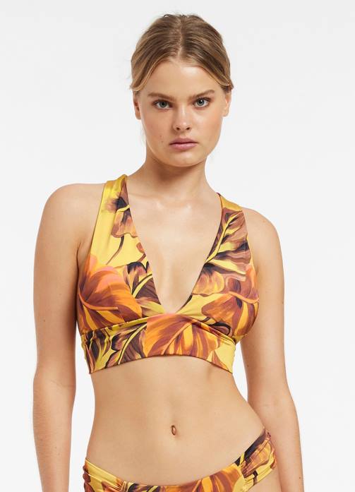 Palmas Soft Tri Top Citrus Seafolly Women Swimwear JRJZ478