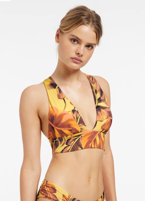 Palmas Soft Tri Top Citrus Seafolly Women Swimwear JRJZ478