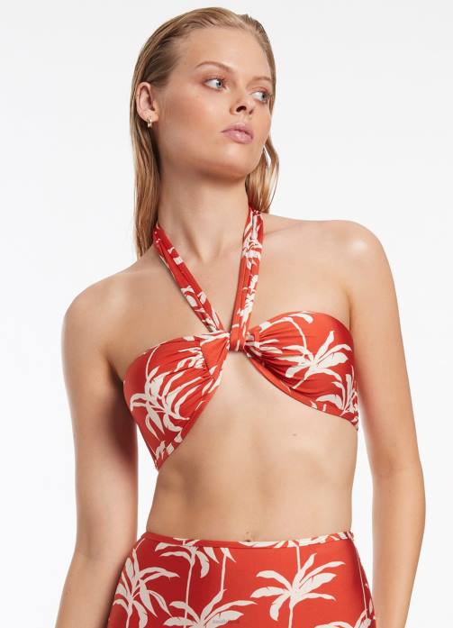 Palme Halter Tie Top Cherry Seafolly Women Swimwear JRJZ484