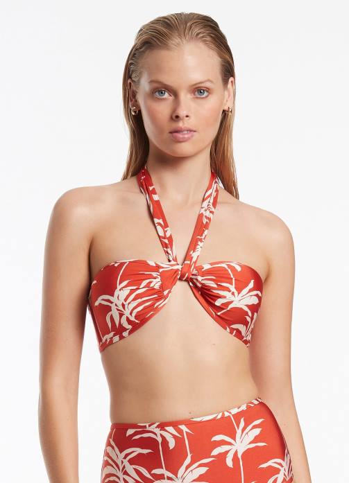 Palme Halter Tie Top Cherry Seafolly Women Swimwear JRJZ484
