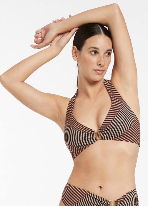 Raya D_Dd Halter Top Tobacco Seafolly Women Swimwear JRJZ339