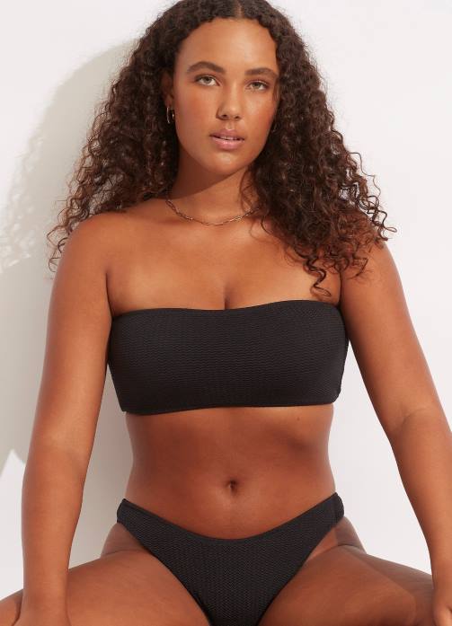 Sea Dive Tube Top Black Seafolly Women Swimwear JRJZ260