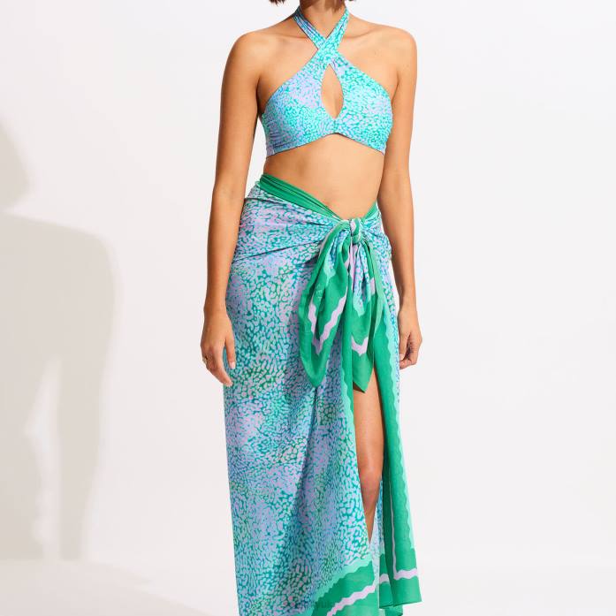 Sea Skin Sarong Vivid Green Seafolly Women Swimwear JRJZ717