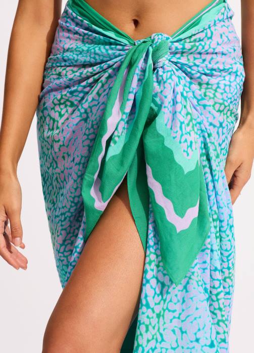 Sea Skin Sarong Vivid Green Seafolly Women Swimwear JRJZ717