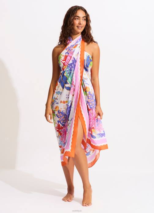 Under The Sea Sarong Fashion Seafolly Women Swimwear JRJZ716