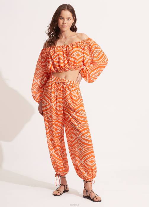 Zanzibar Crop Top Mandarin Seafolly Women Swimwear JRJZ739