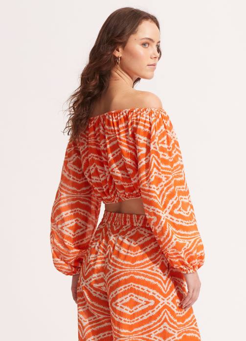 Zanzibar Crop Top Mandarin Seafolly Women Swimwear JRJZ739