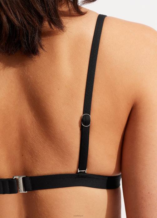 Collective Longline Tri Black Seafolly Women Swimwear JRJZ239